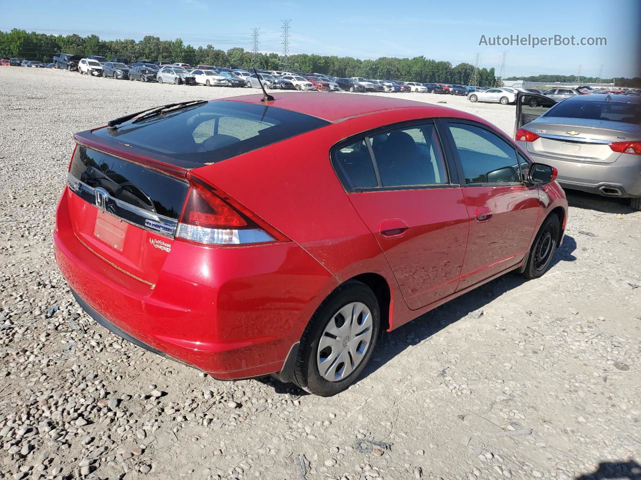 2012 Honda Insight Lx Red vin: JHMZE2H51CS005199