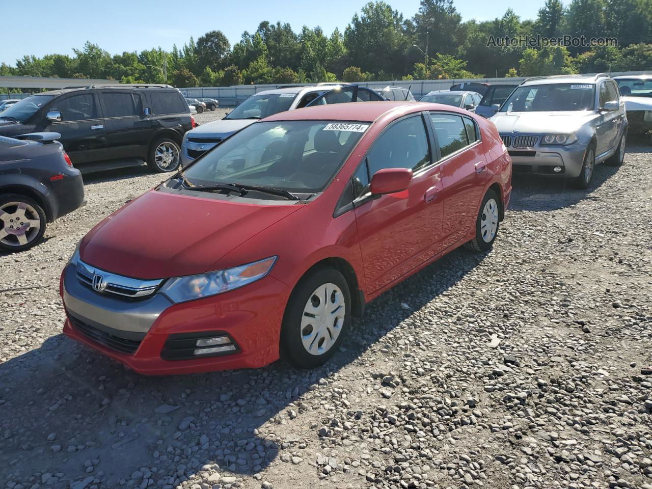 2012 Honda Insight Lx Red vin: JHMZE2H51CS005199