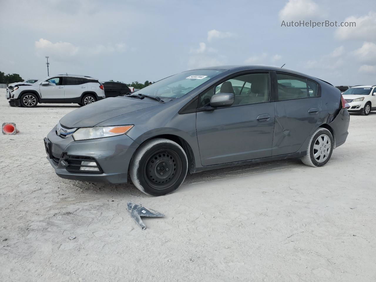 2012 Honda Insight Lx Gray vin: JHMZE2H51CS005588