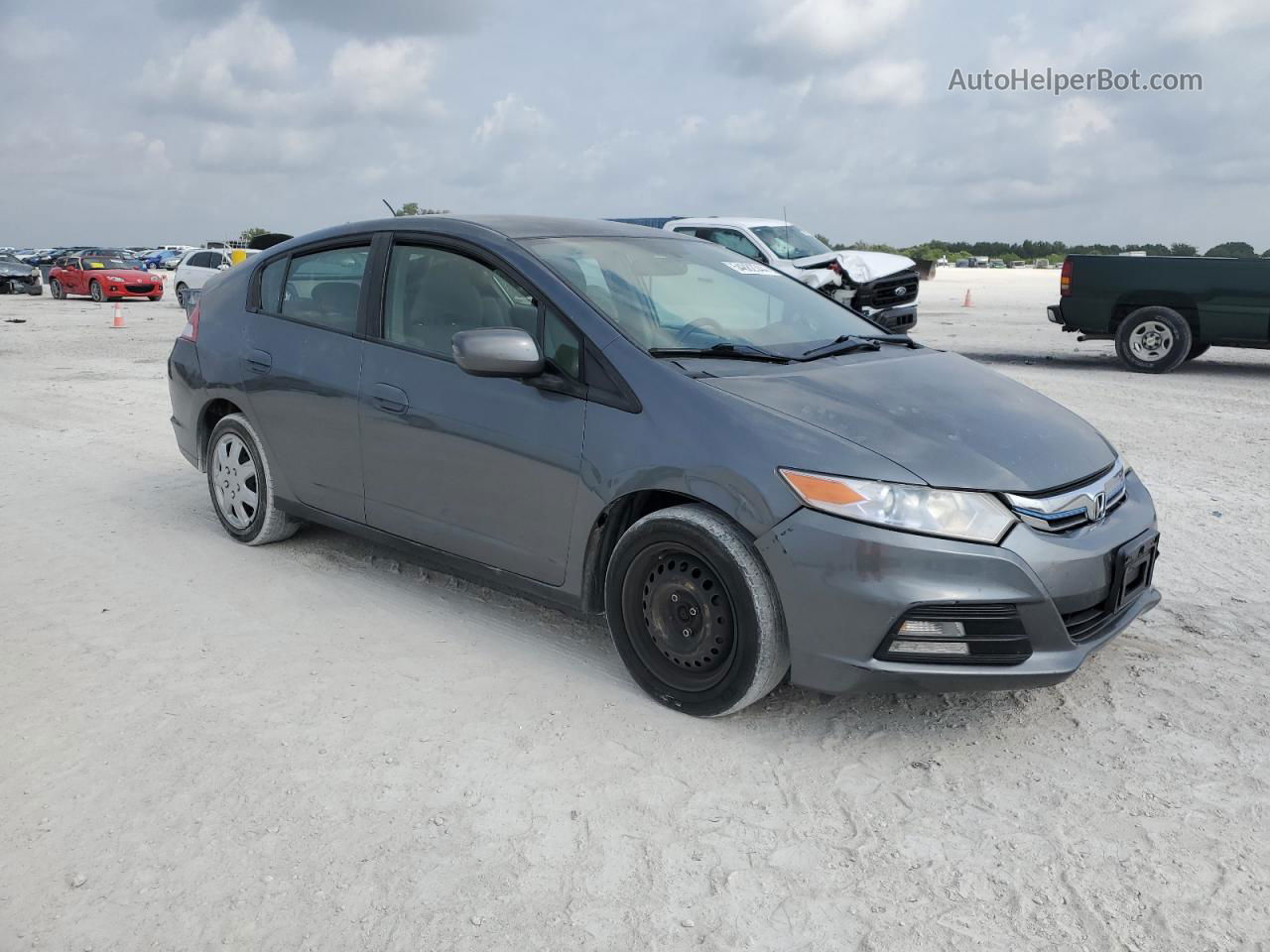 2012 Honda Insight Lx Gray vin: JHMZE2H51CS005588