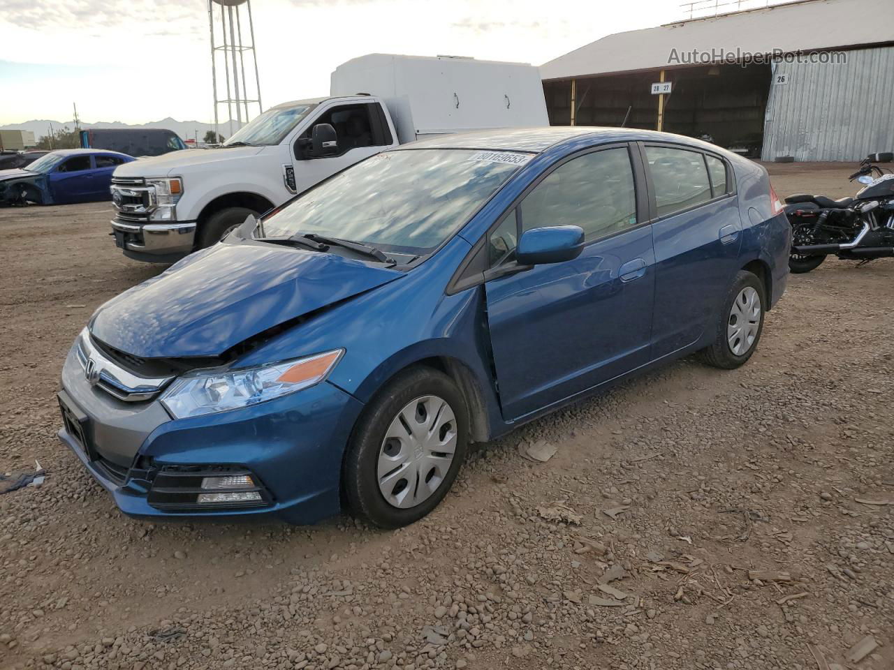 2012 Honda Insight Lx Blue vin: JHMZE2H51CS005719