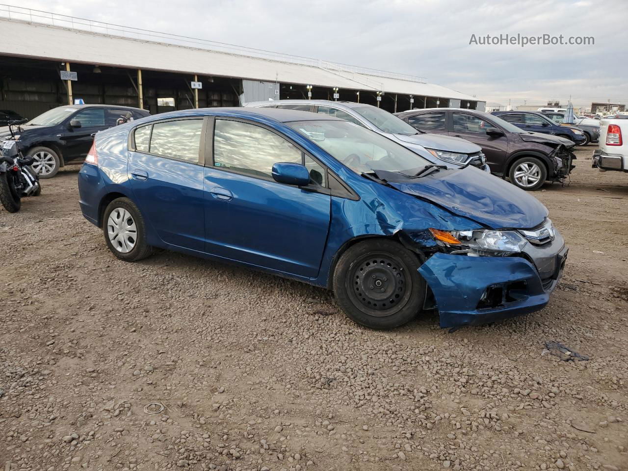 2012 Honda Insight Lx Blue vin: JHMZE2H51CS005719