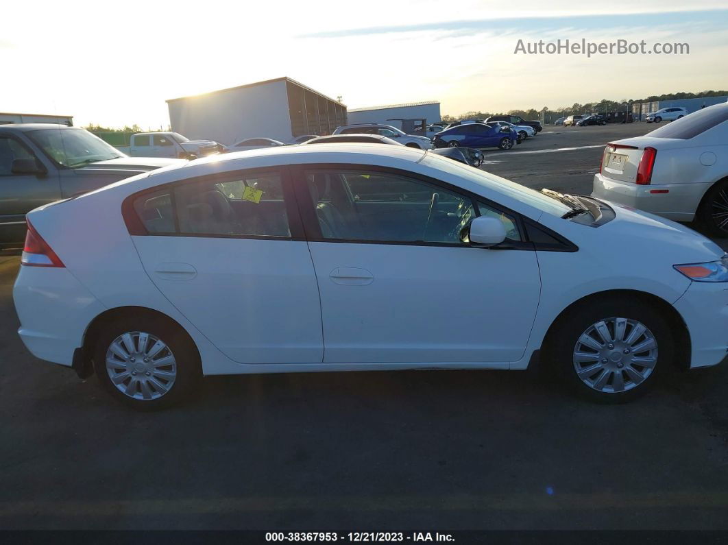 2012 Honda Insight Lx White vin: JHMZE2H53CS001140