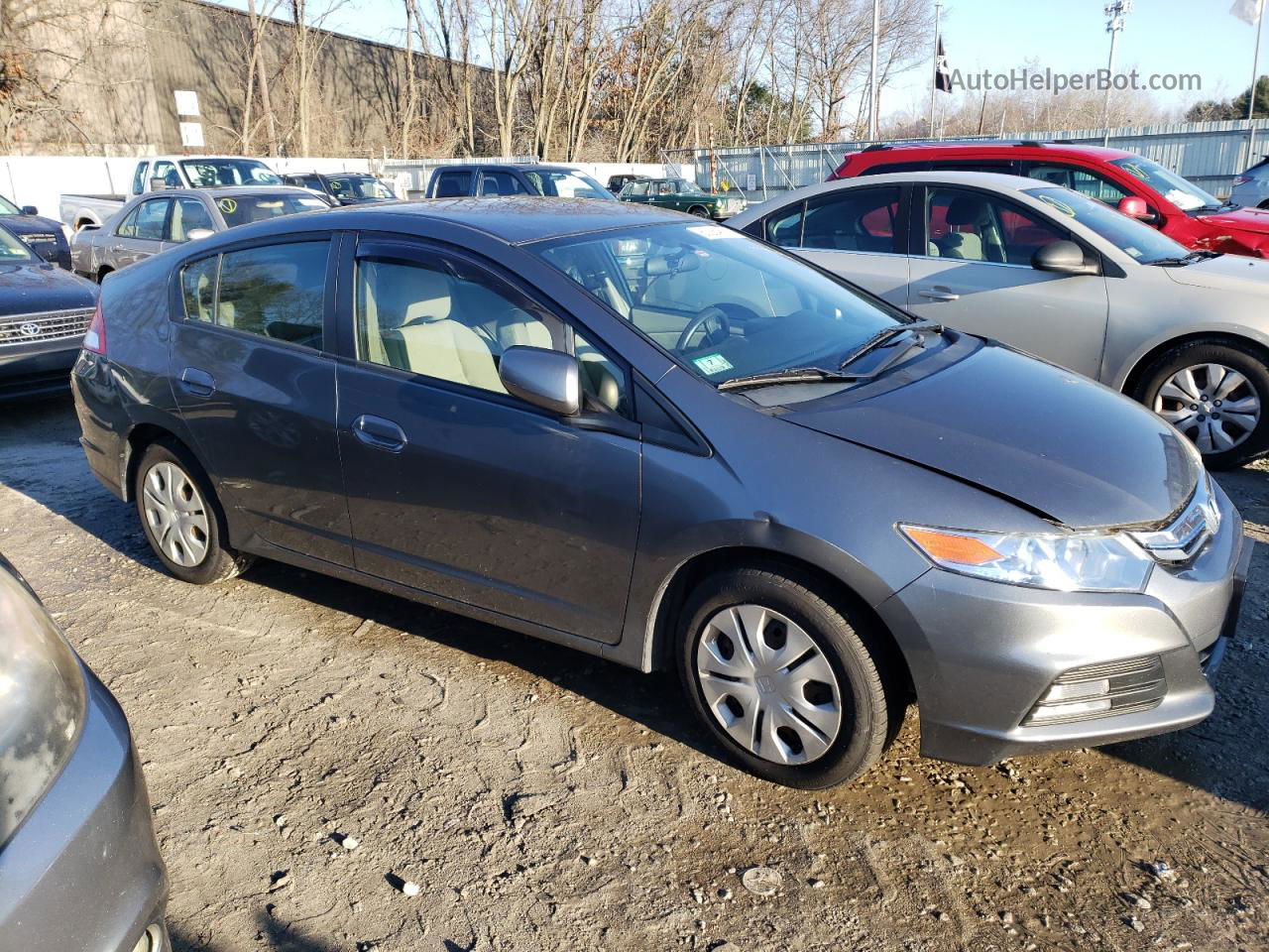 2012 Honda Insight Lx Gray vin: JHMZE2H53CS006547