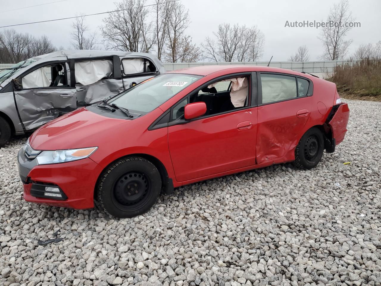 2012 Honda Insight Lx Red vin: JHMZE2H56CS002752