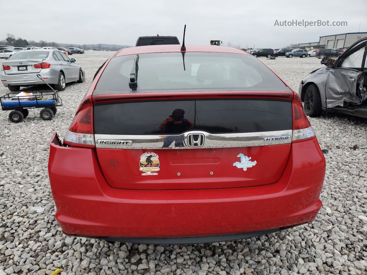 2012 Honda Insight Lx Red vin: JHMZE2H56CS002752