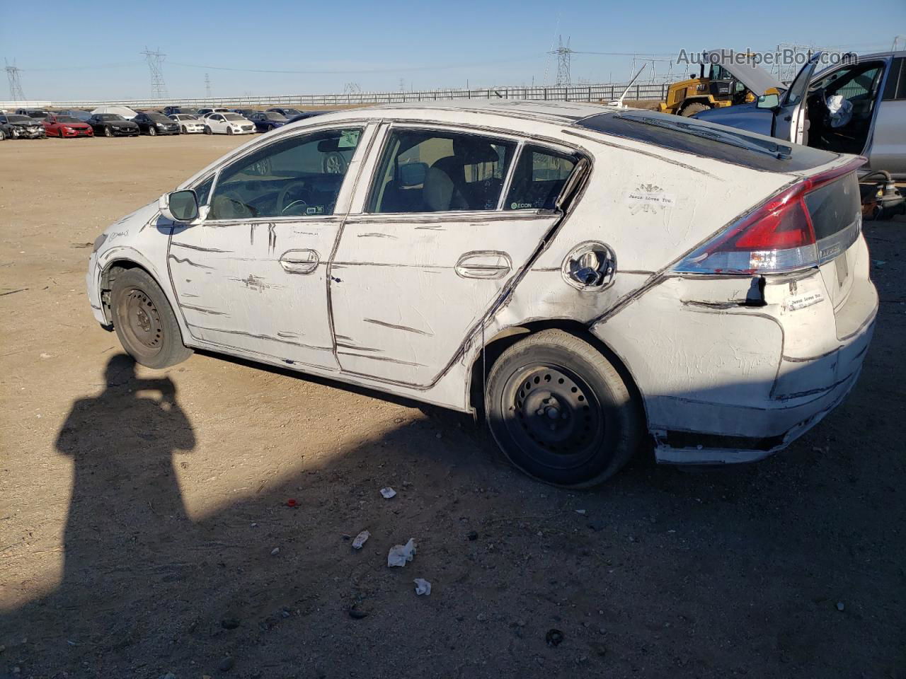 2012 Honda Insight Lx White vin: JHMZE2H56CS004579