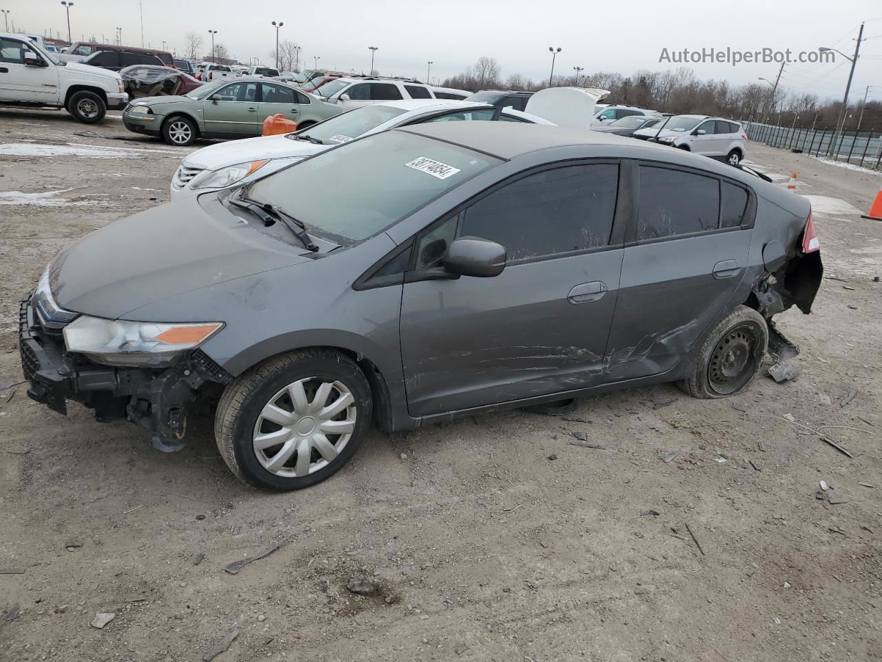 2012 Honda Insight Lx Gray vin: JHMZE2H57CS003604