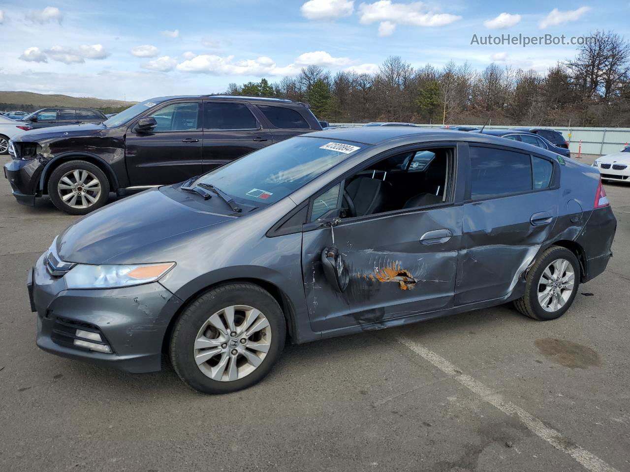 2012 Honda Insight Ex Серый vin: JHMZE2H70CS000867