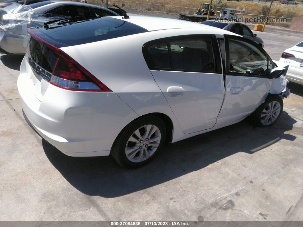 2012 Honda Insight Ex White vin: JHMZE2H71CS000568