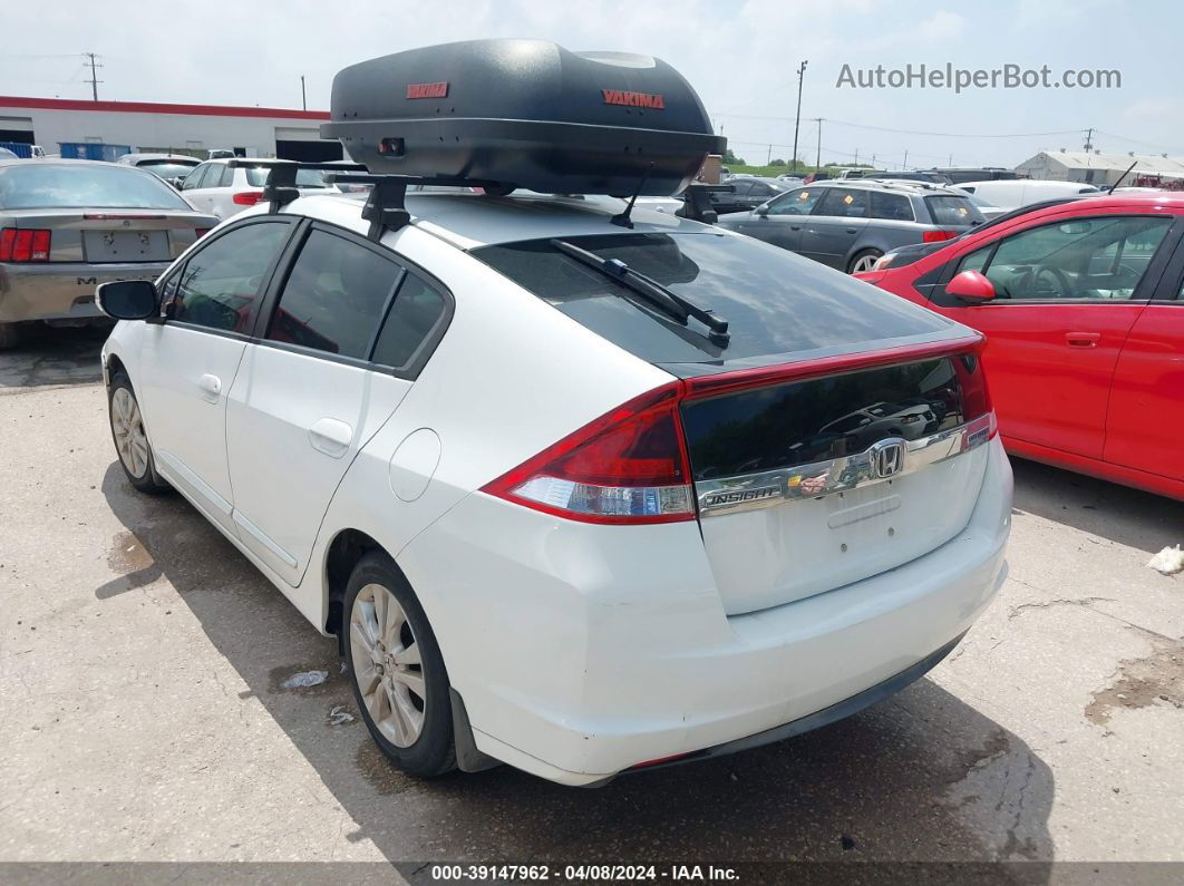 2012 Honda Insight Ex White vin: JHMZE2H72CS001082