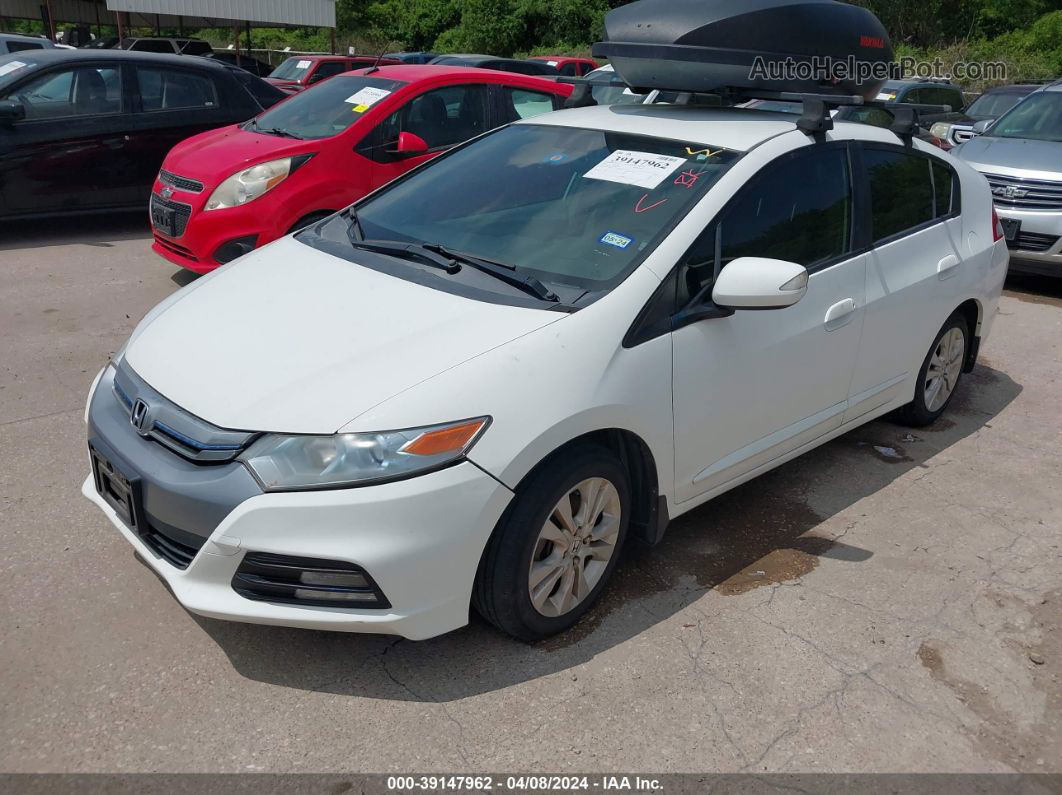 2012 Honda Insight Ex White vin: JHMZE2H72CS001082