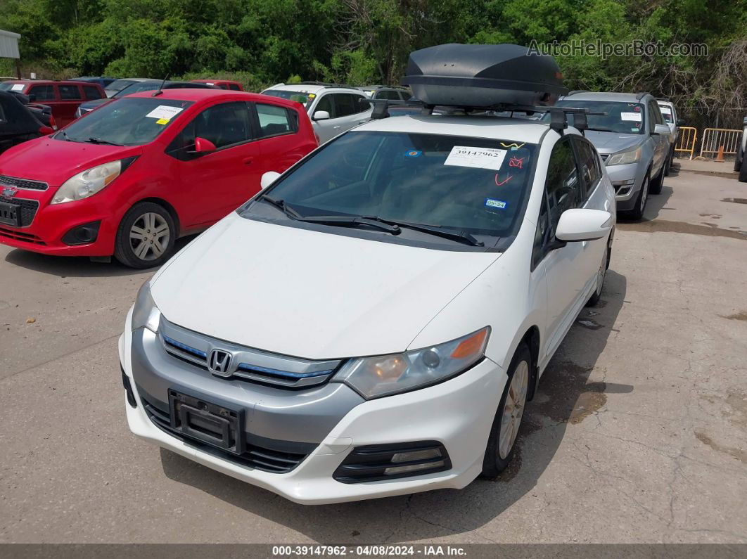 2012 Honda Insight Ex White vin: JHMZE2H72CS001082