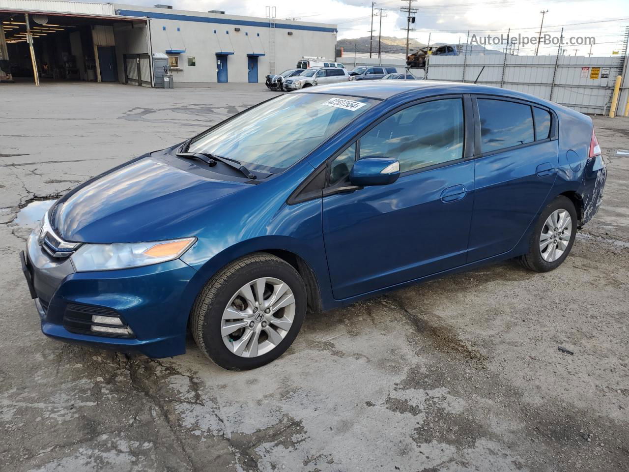 2012 Honda Insight Ex Blue vin: JHMZE2H74CS001858