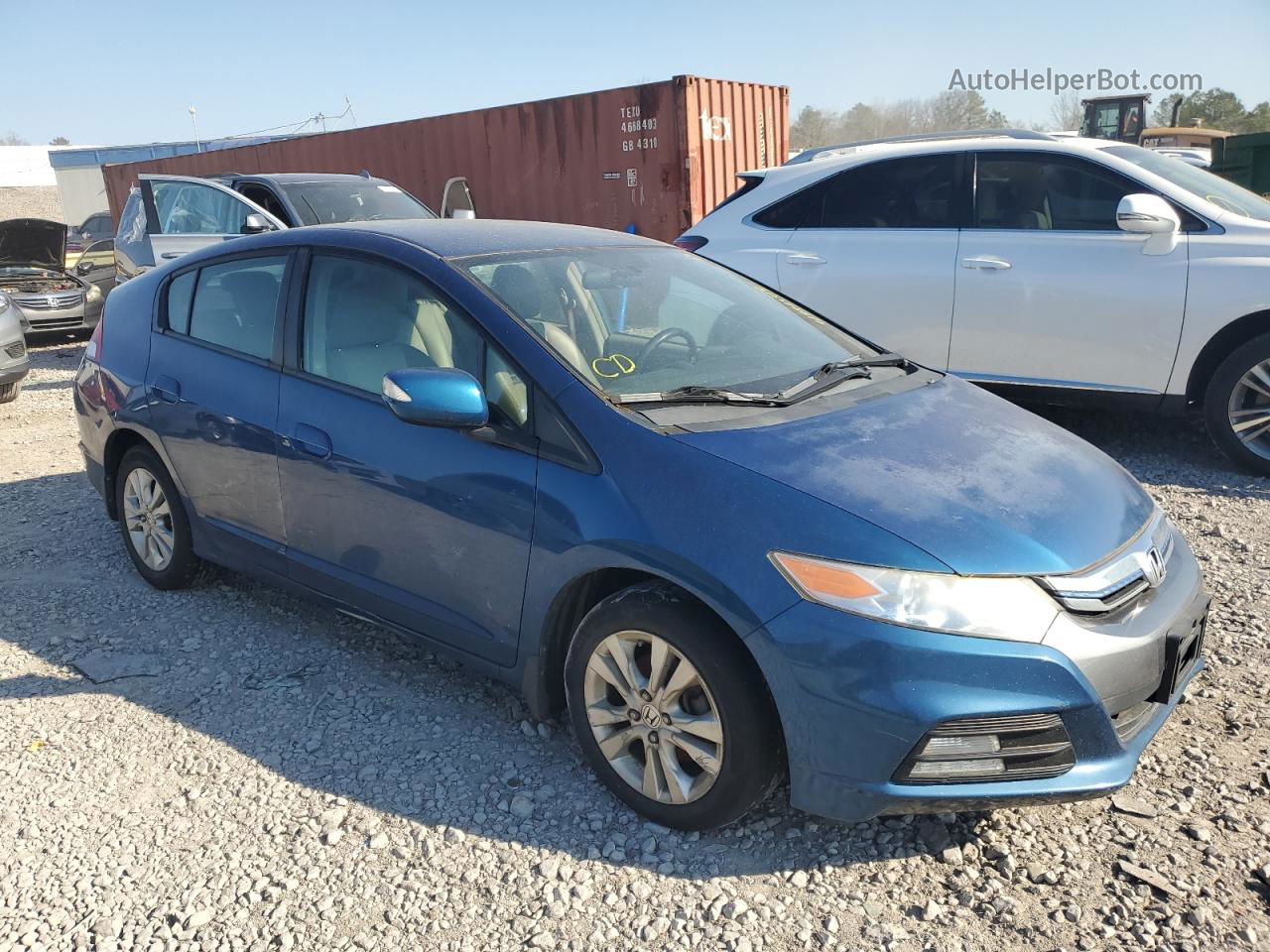 2012 Honda Insight Ex Blue vin: JHMZE2H74CS005537