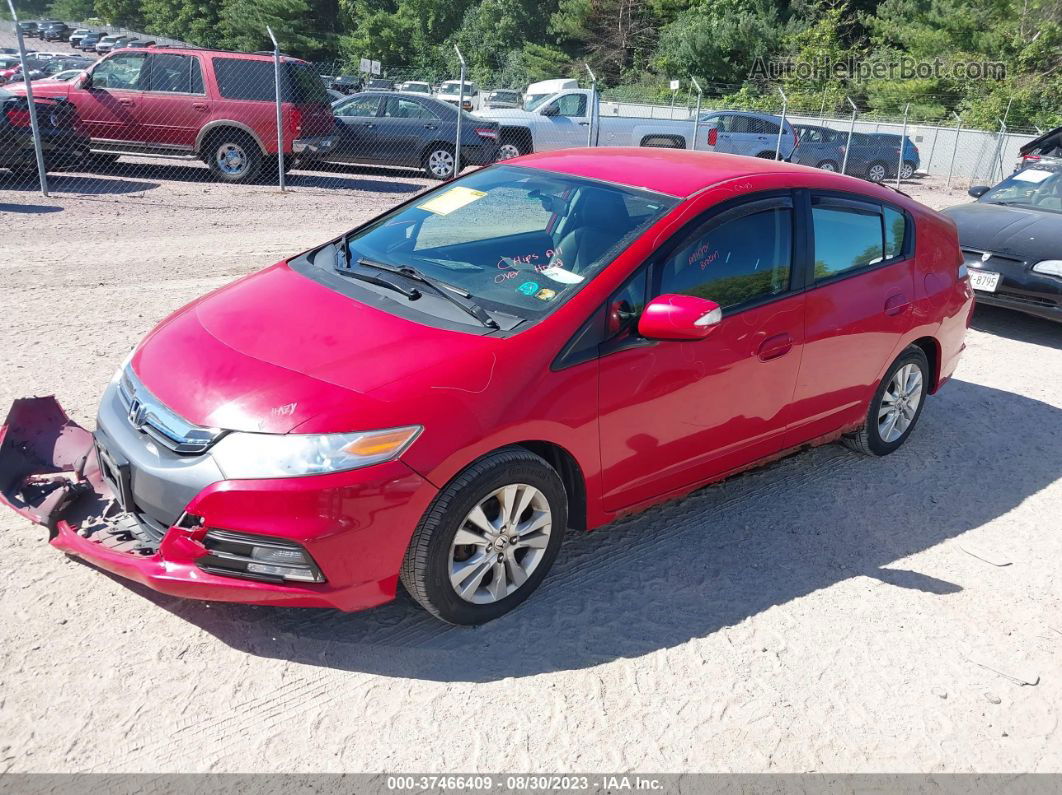 2012 Honda Insight Ex Red vin: JHMZE2H75CS000184