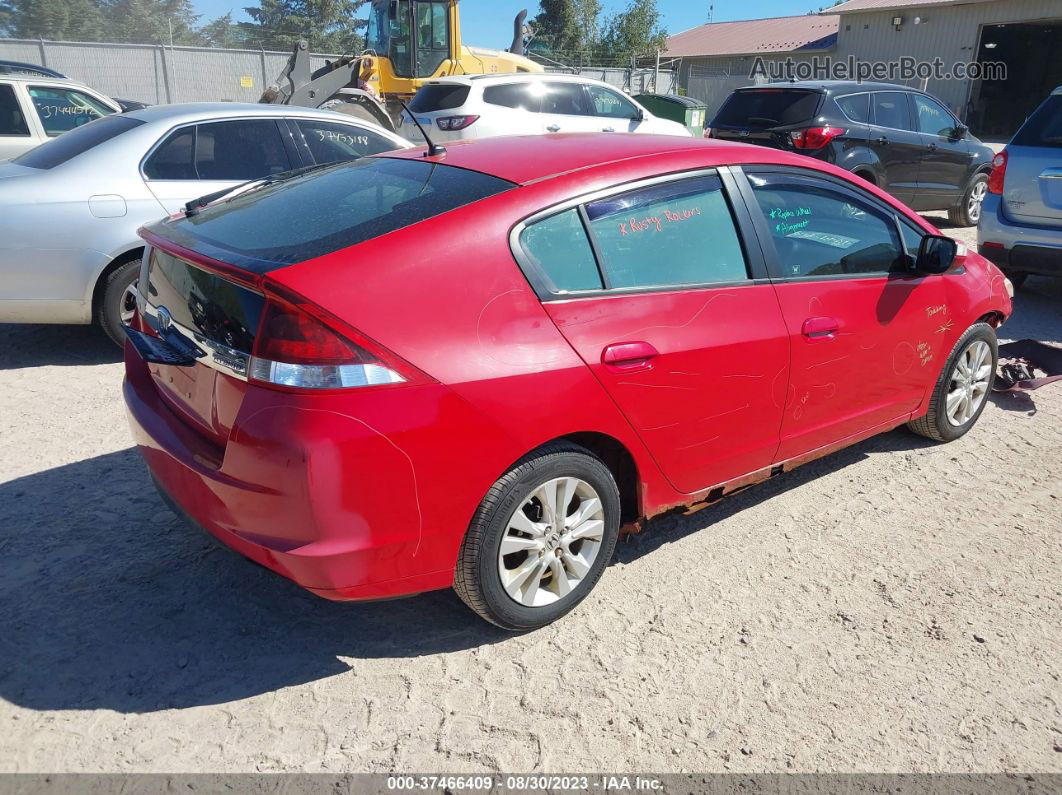 2012 Honda Insight Ex Red vin: JHMZE2H75CS000184