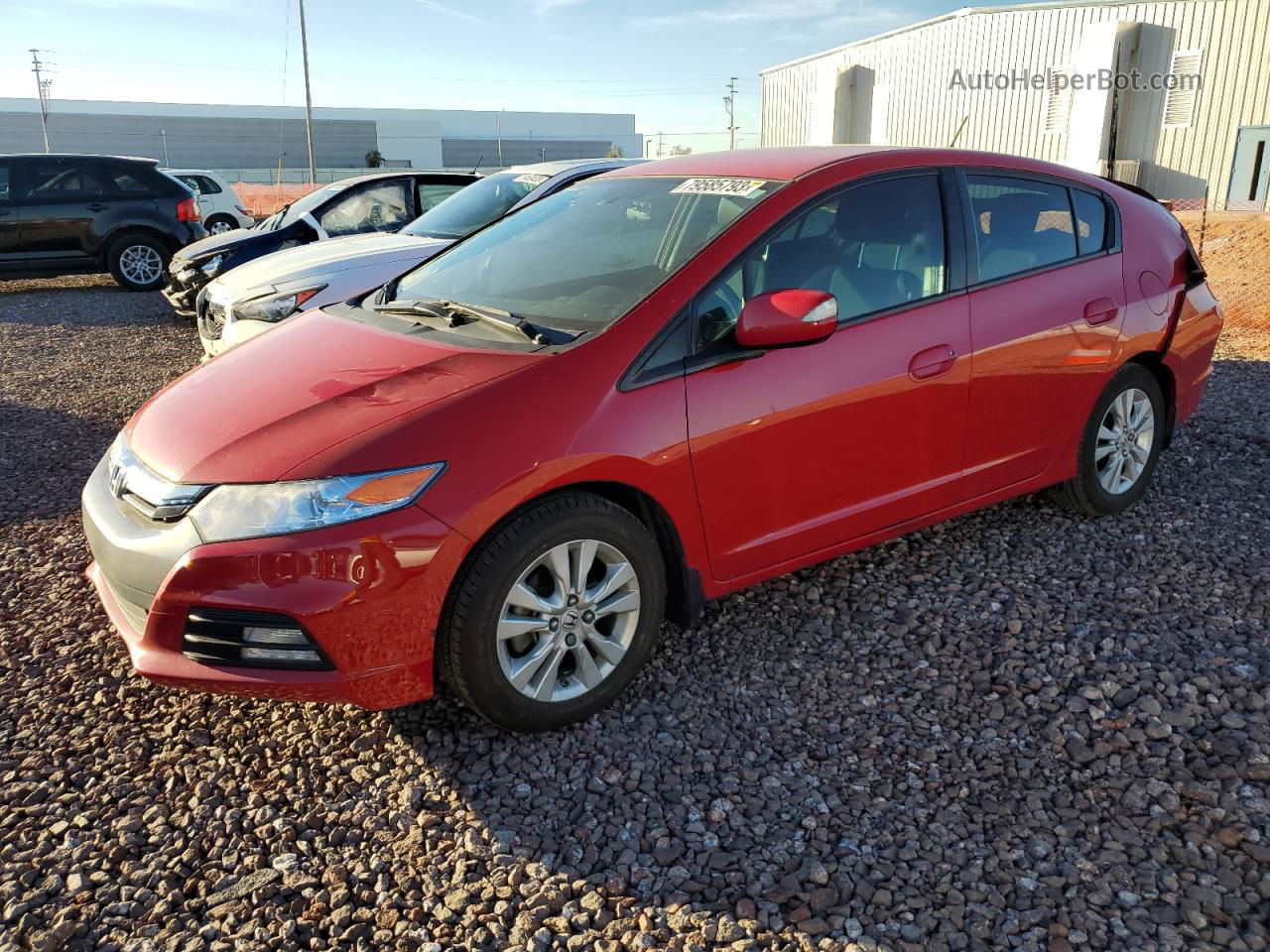 2012 Honda Insight Ex Red vin: JHMZE2H75CS001822