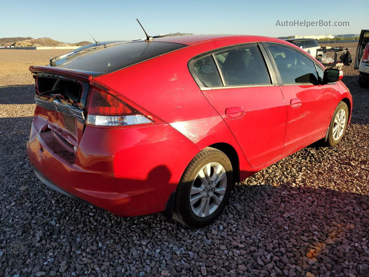 2012 Honda Insight Ex Red vin: JHMZE2H75CS001822