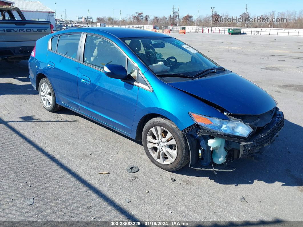 2012 Honda Insight Ex Blue vin: JHMZE2H77C8001109