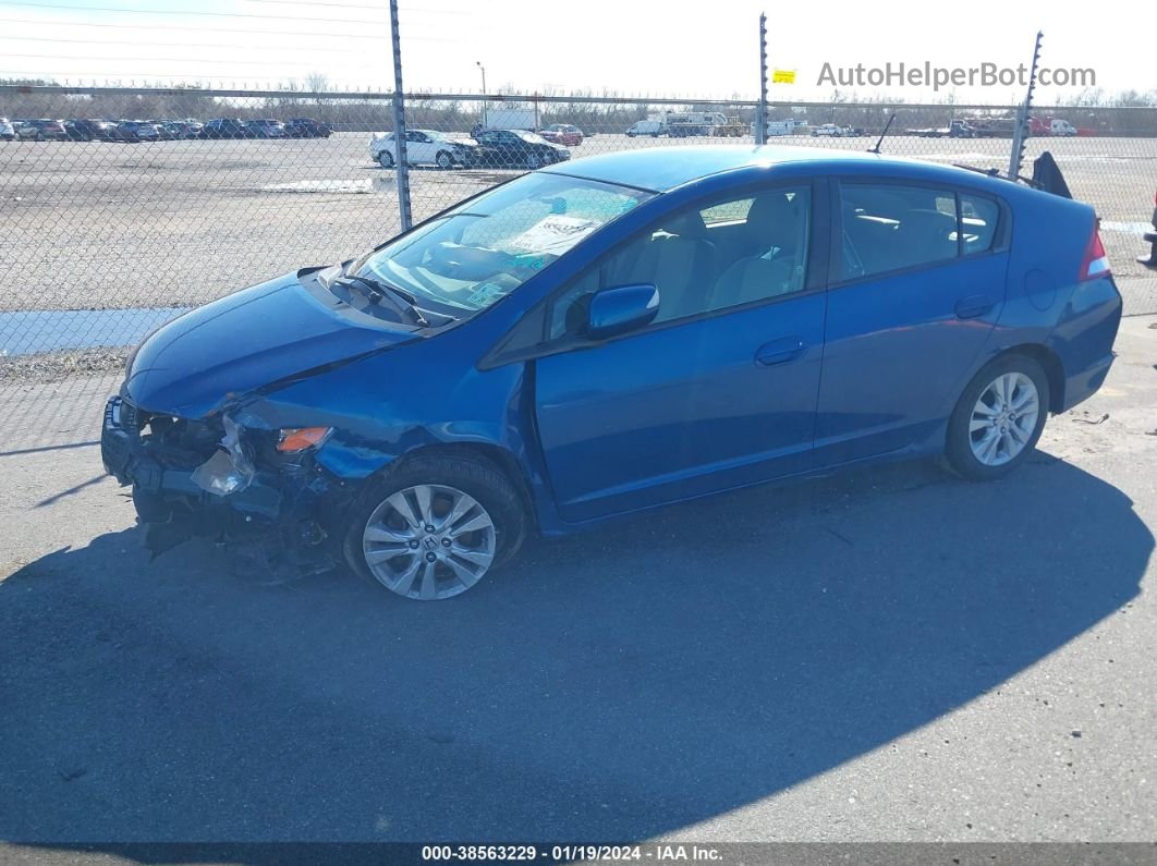 2012 Honda Insight Ex Blue vin: JHMZE2H77C8001109