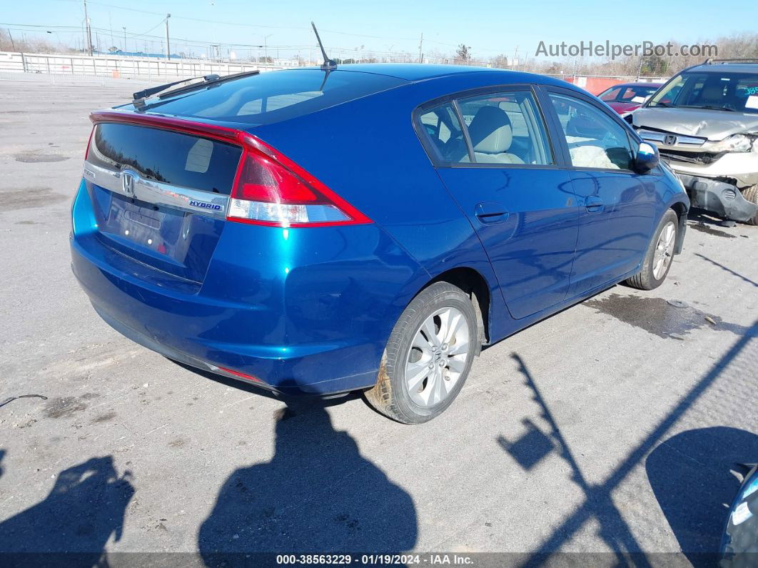 2012 Honda Insight Ex Blue vin: JHMZE2H77C8001109