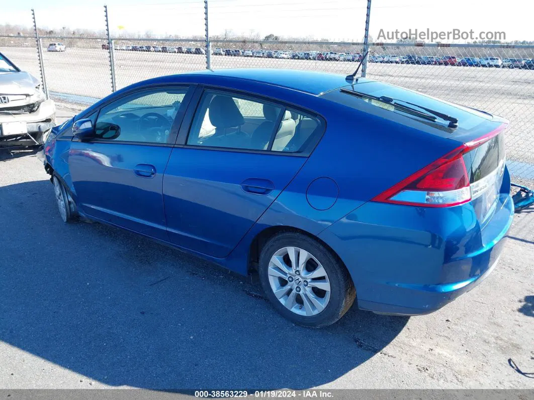 2012 Honda Insight Ex Blue vin: JHMZE2H77C8001109