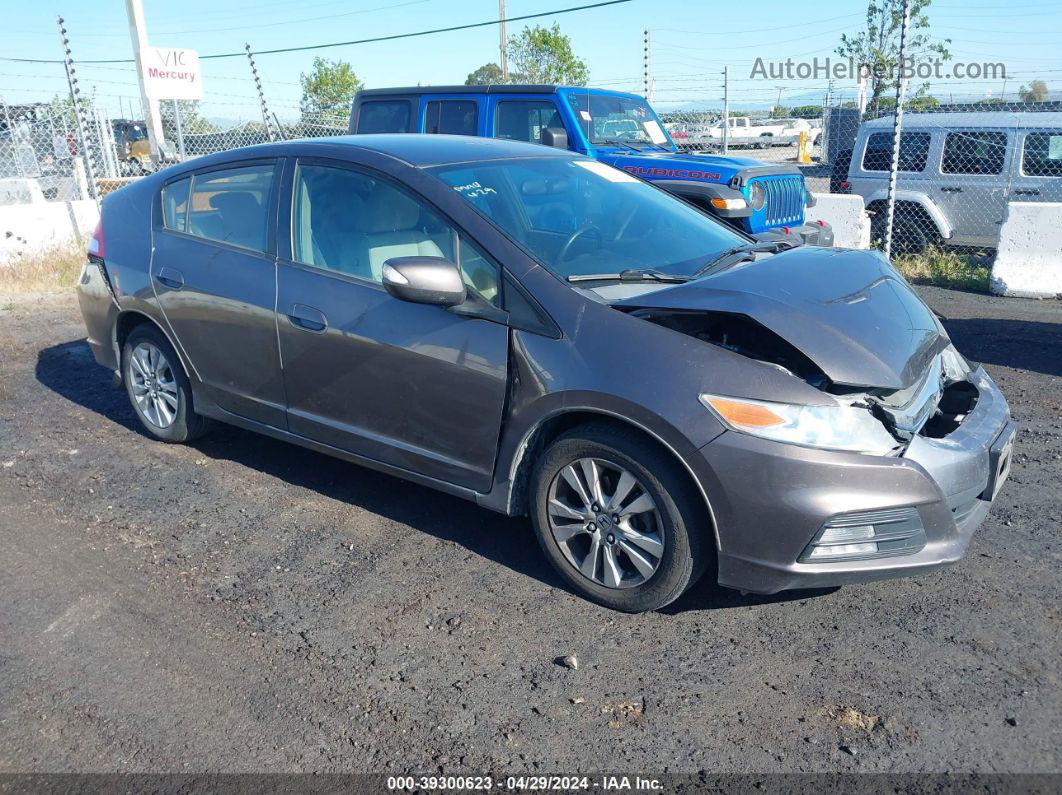 2012 Honda Insight Ex Серый vin: JHMZE2H77CS002969