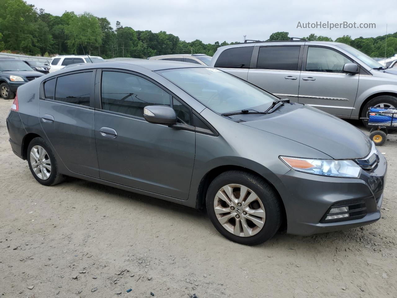 2012 Honda Insight Ex Gray vin: JHMZE2H77CS004608