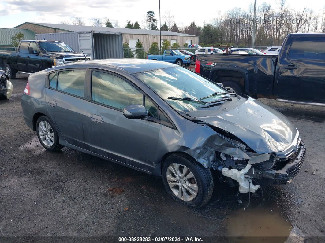 2012 Honda Insight Ex Gray vin: JHMZE2H78CS003838