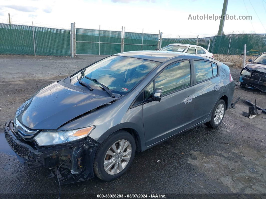 2012 Honda Insight Ex Gray vin: JHMZE2H78CS003838