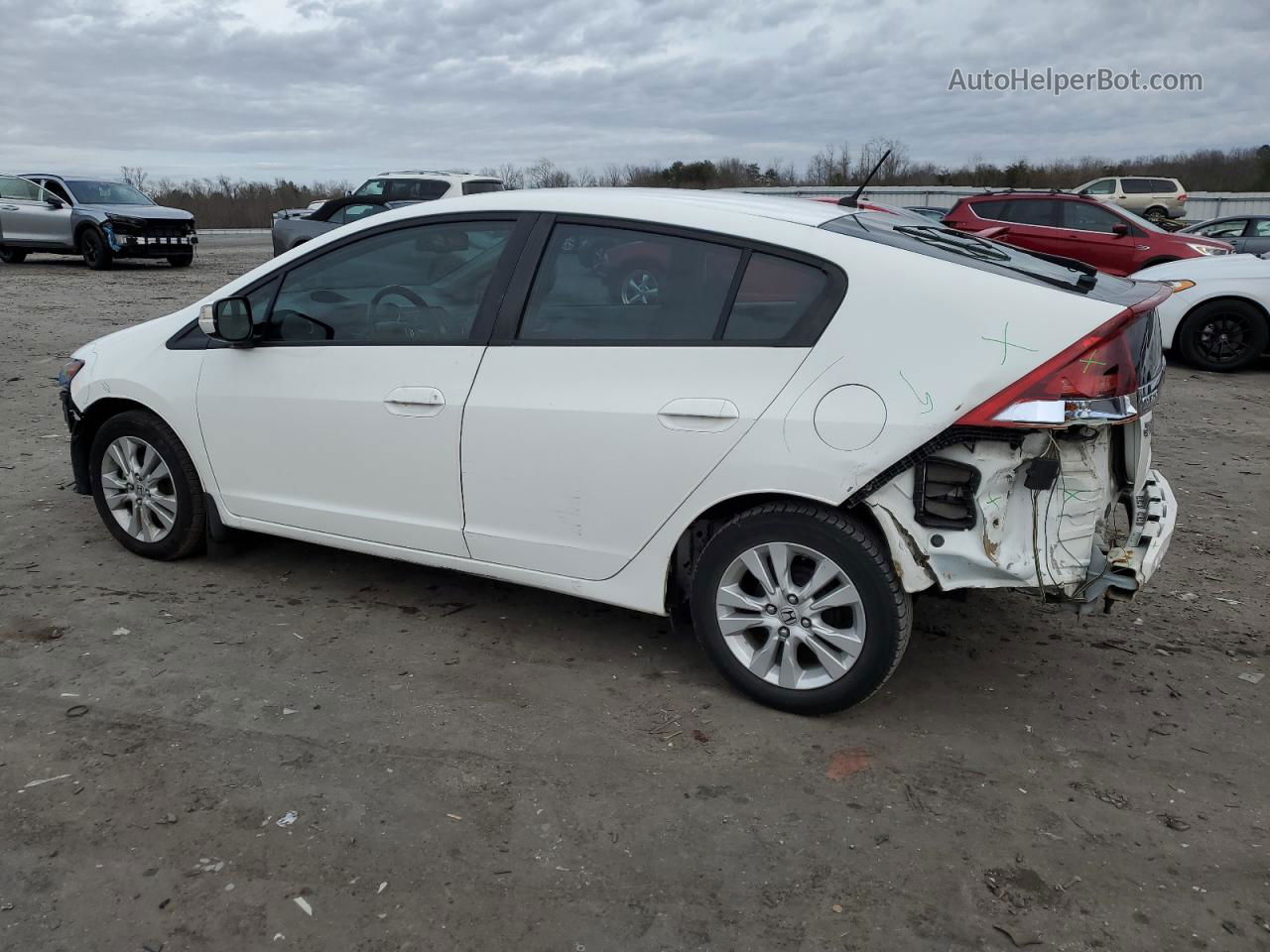 2012 Honda Insight Ex White vin: JHMZE2H79CS002794