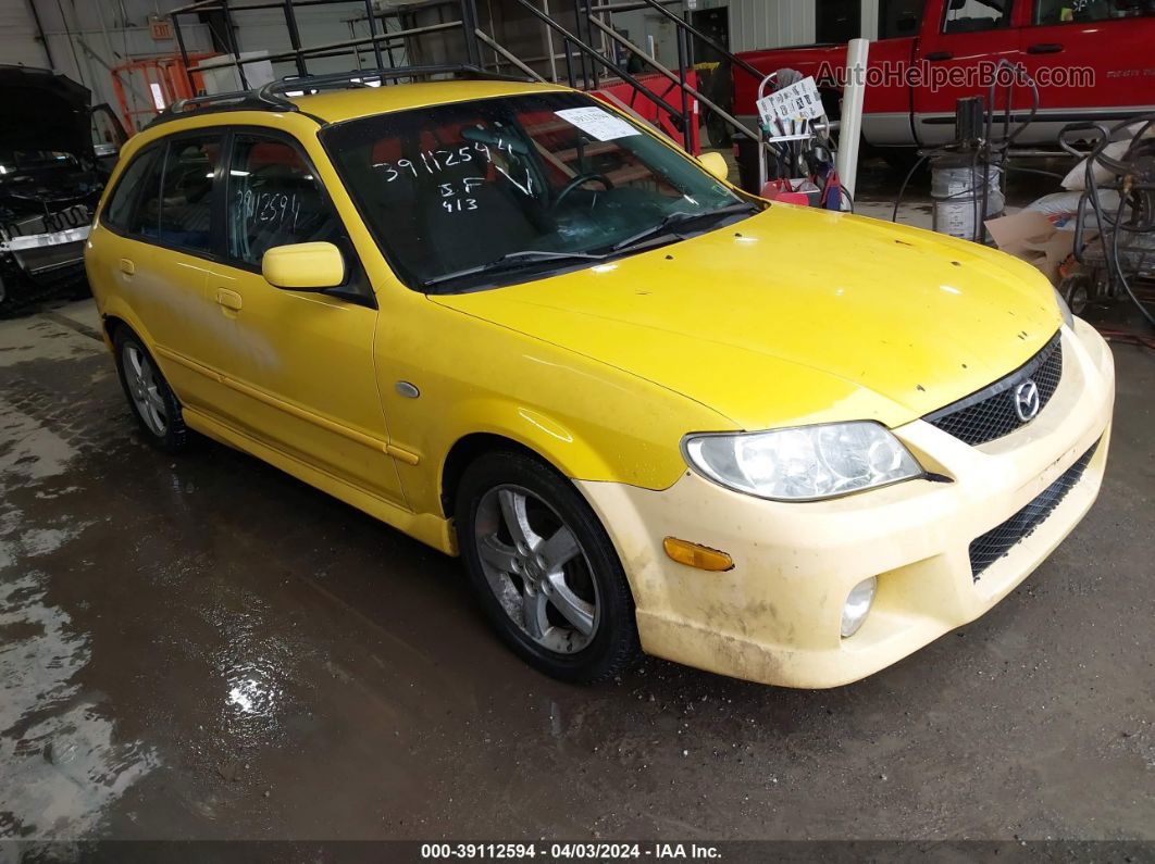 2002 Mazda Protege5   Yellow vin: JM1BJ245021623686