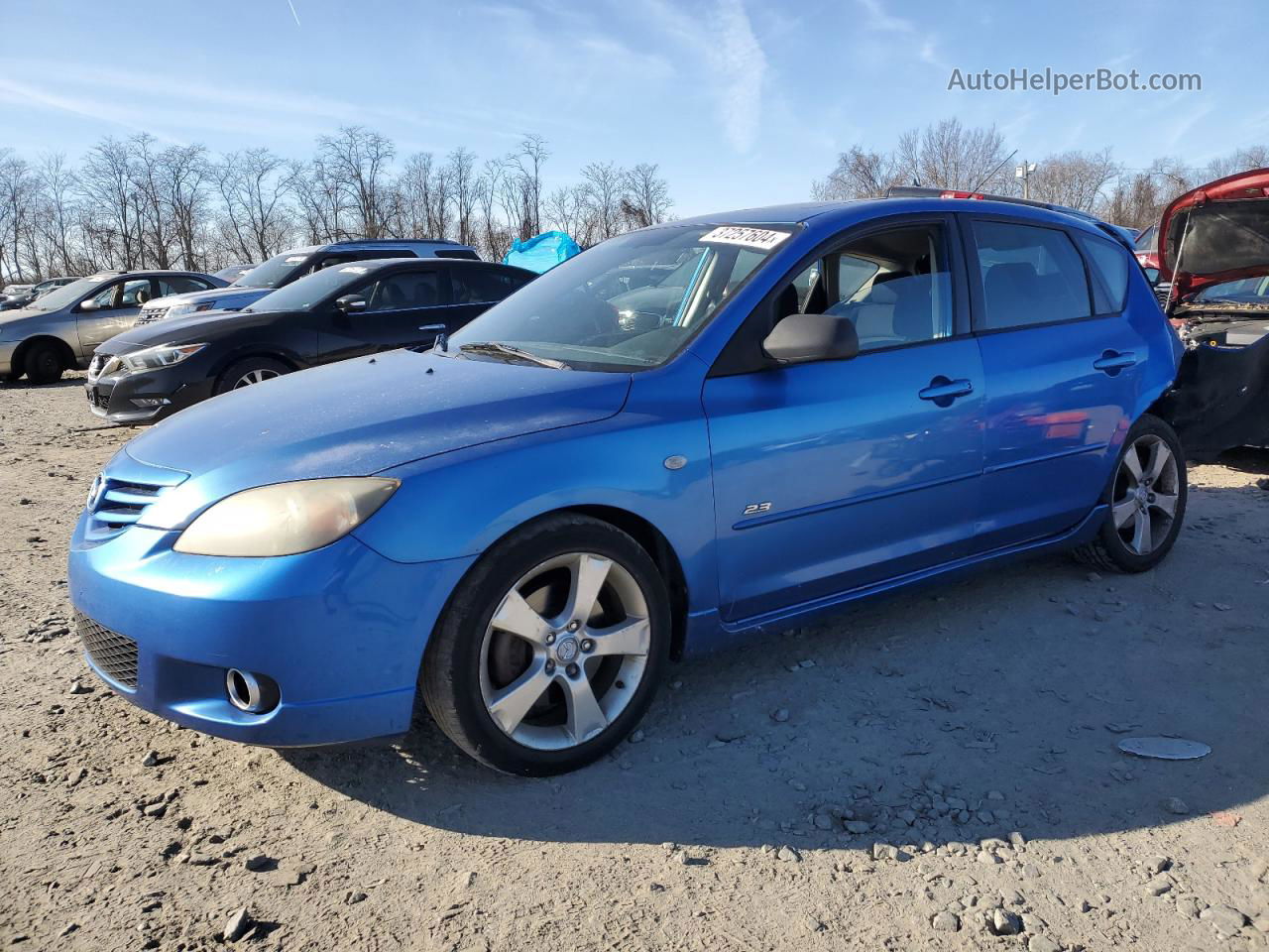 2005 Mazda 3 Hatchback Blue vin: JM1BK143051284373
