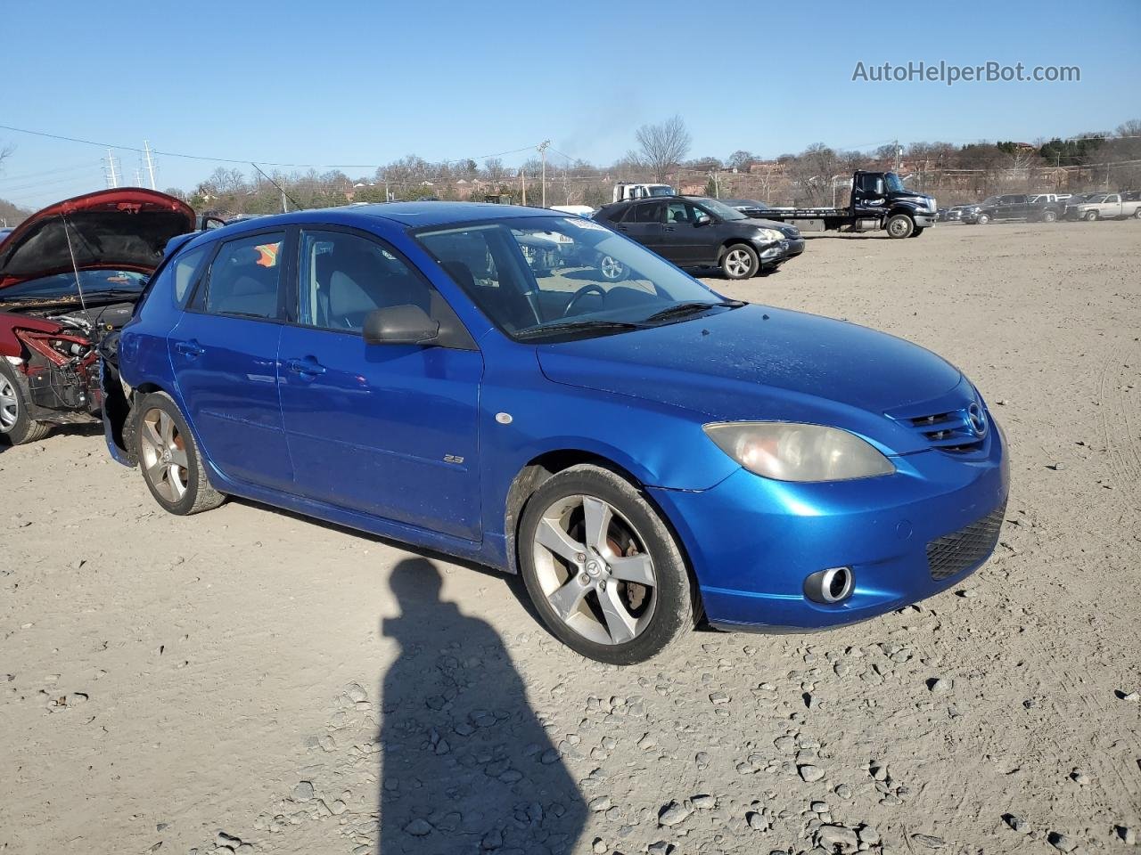 2005 Mazda 3 Hatchback Blue vin: JM1BK143051284373