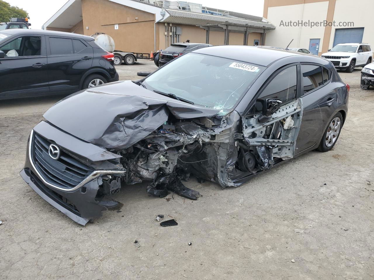 2016 Mazda 3 Sport Gray vin: JM1BM1J70G1320437