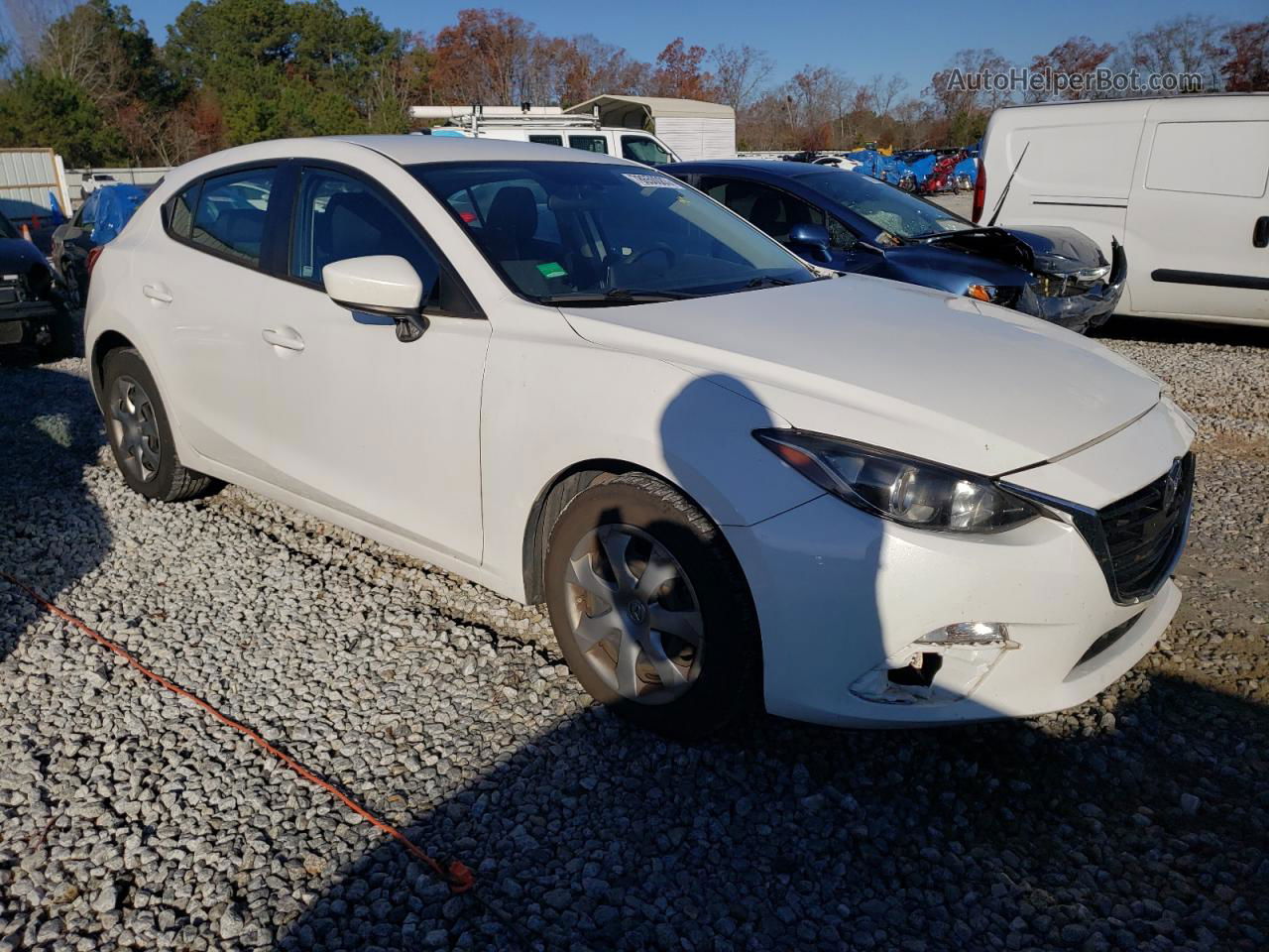 2016 Mazda 3 Sport White vin: JM1BM1J70G1327727