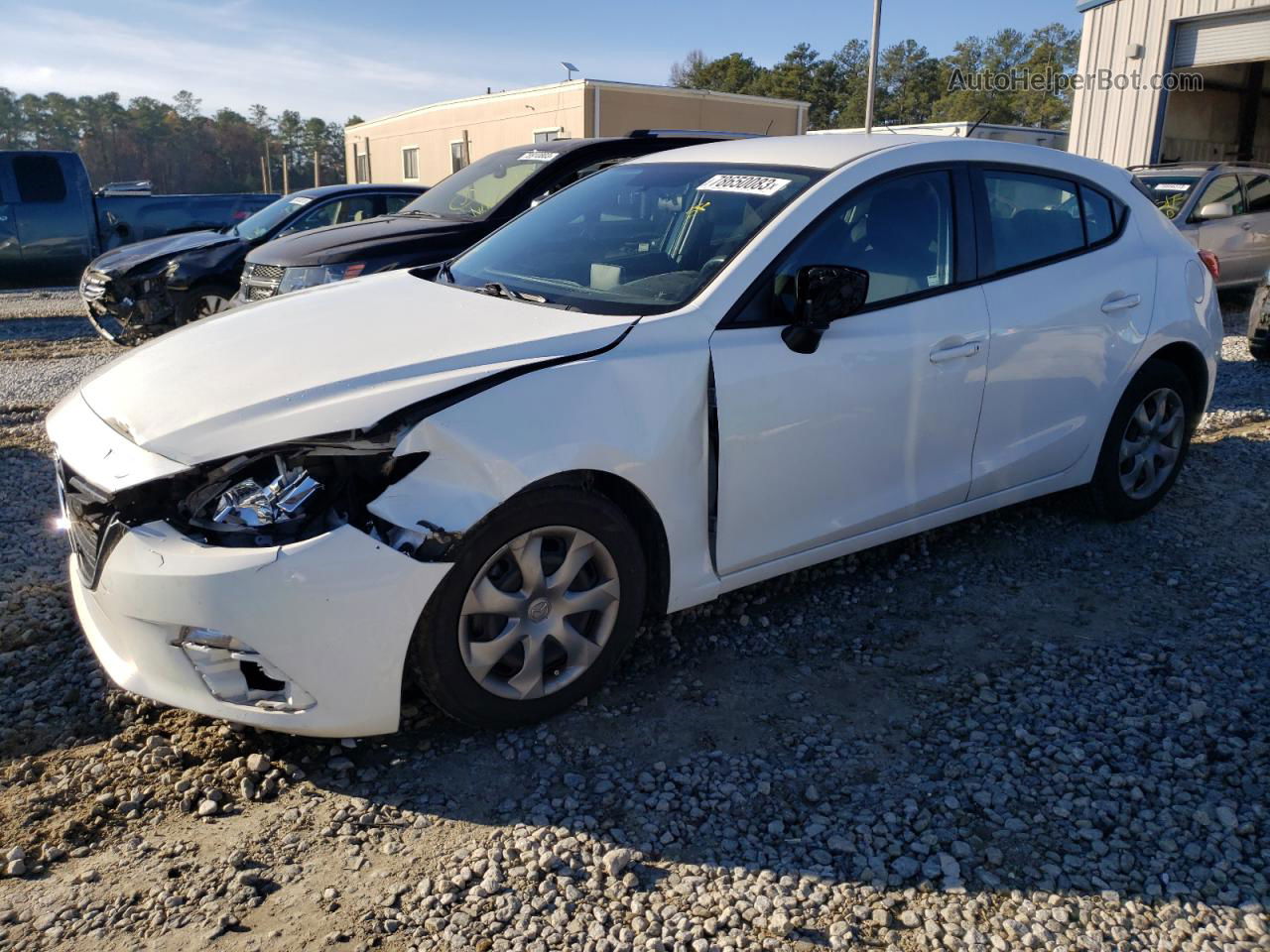 2016 Mazda 3 Sport White vin: JM1BM1J70G1327727