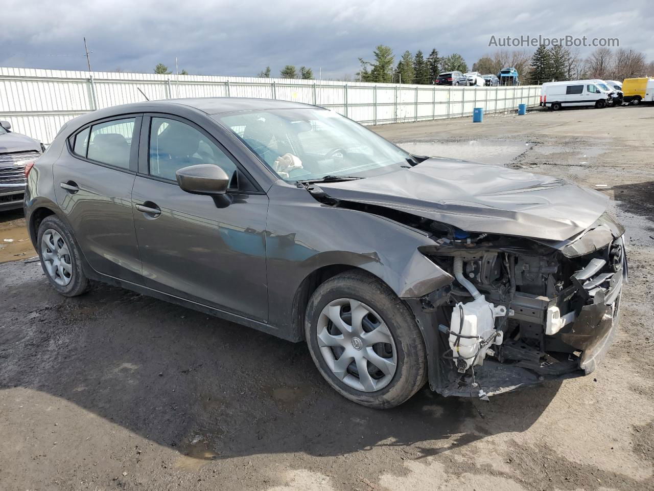 2016 Mazda 3 Sport Gray vin: JM1BM1J72G1336770