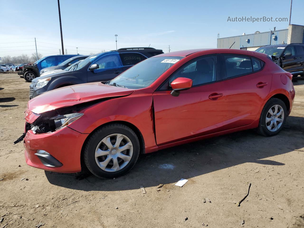 2016 Mazda 3 Sport Red vin: JM1BM1J76G1346279