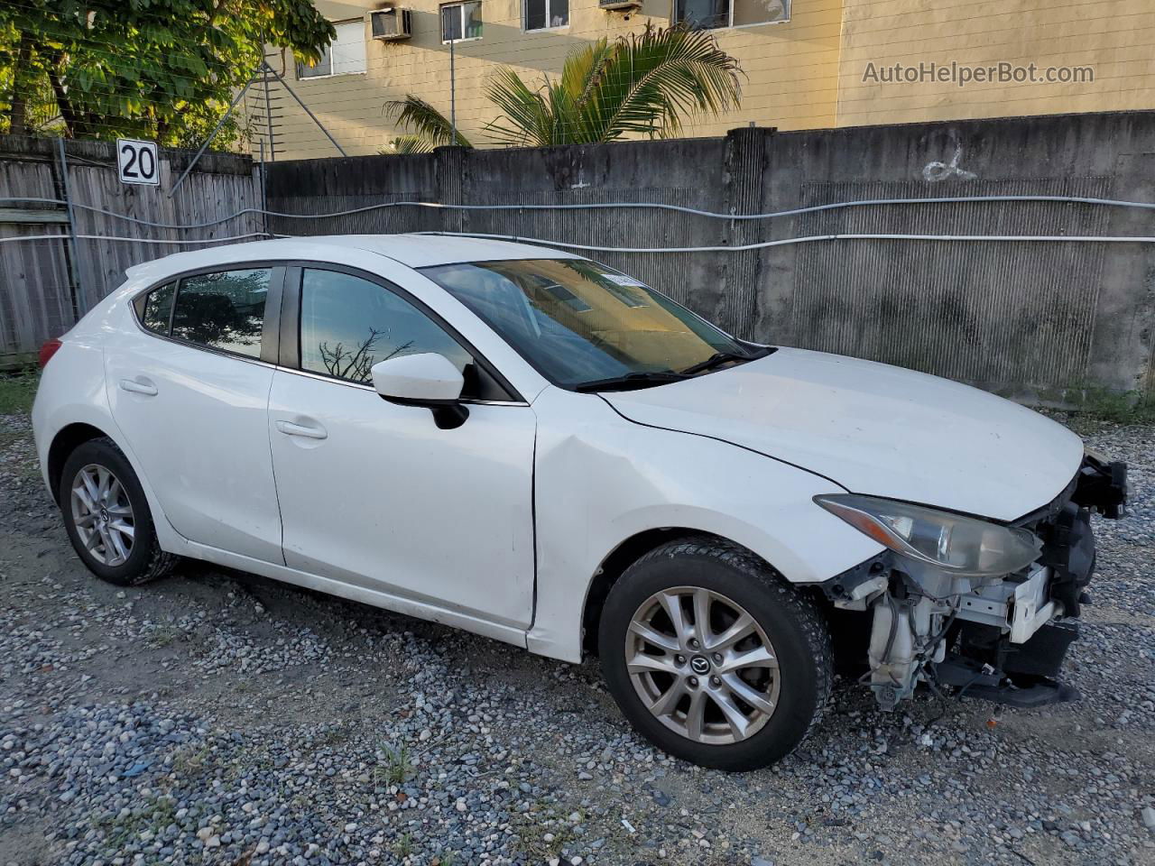 2016 Mazda 3 Sport White vin: JM1BM1K73G1336100