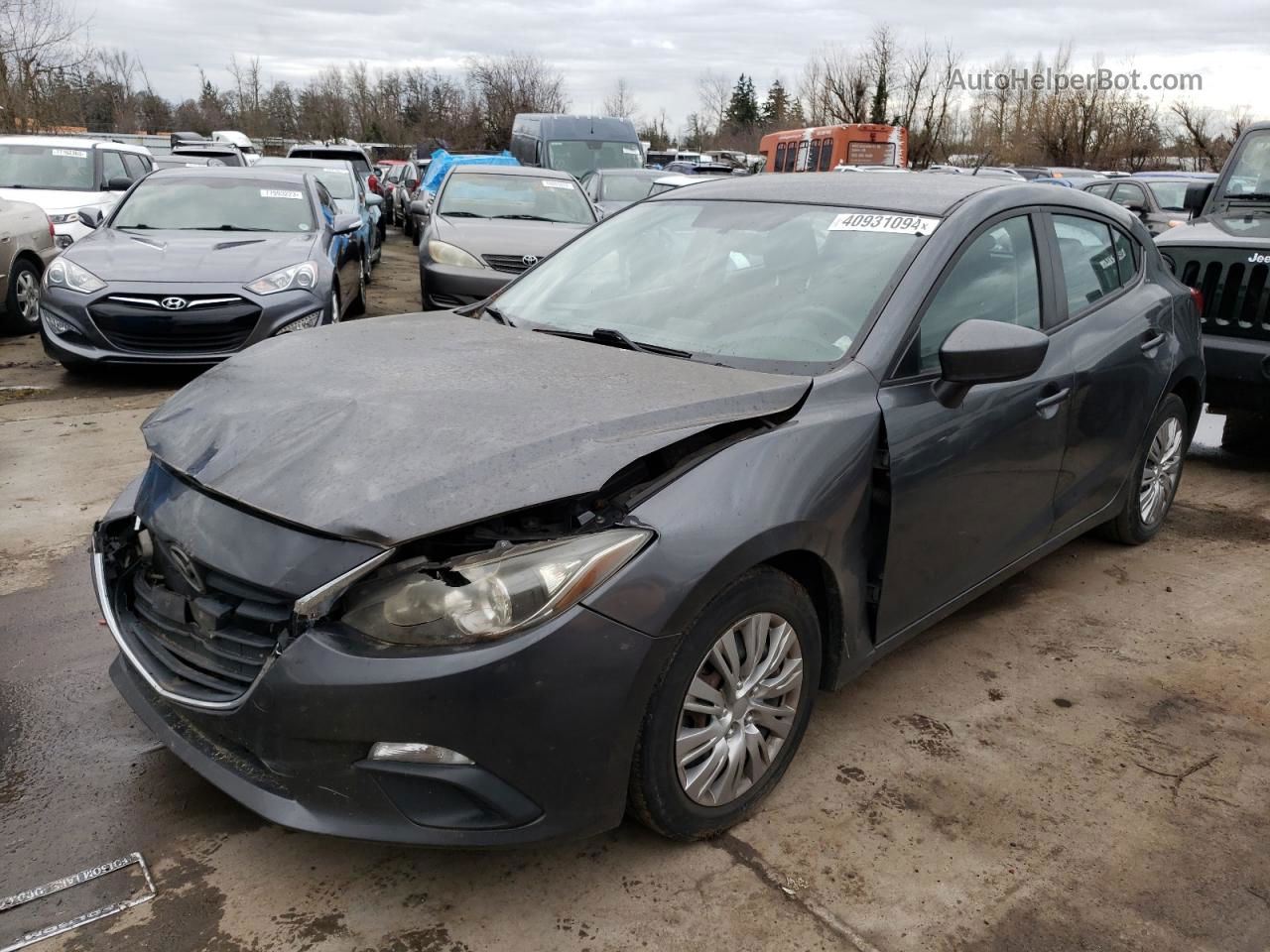 2014 Mazda 3 Sport Gray vin: JM1BM1K74E1191923