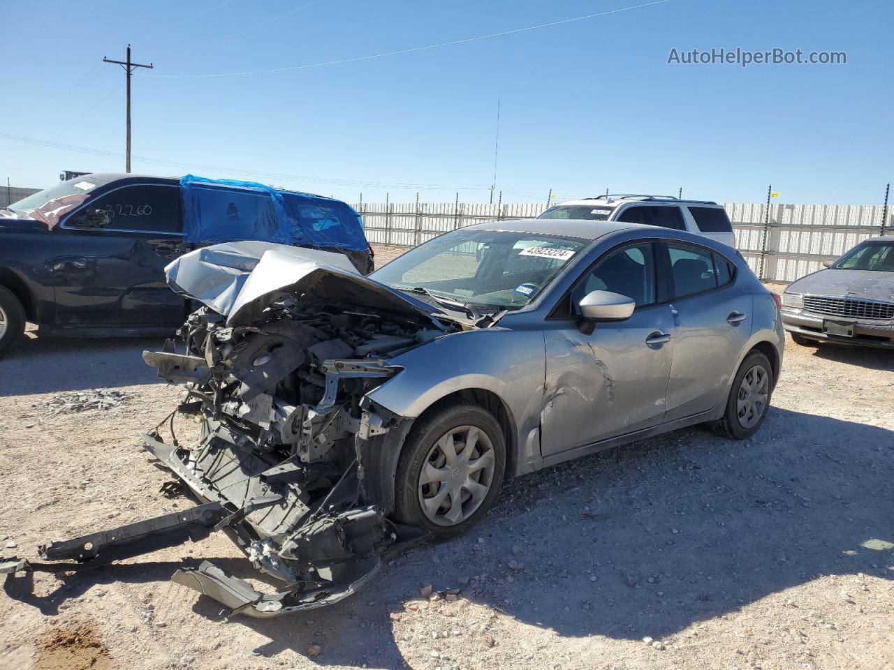 2014 Mazda 3 Sport Серый vin: JM1BM1K74E1207151