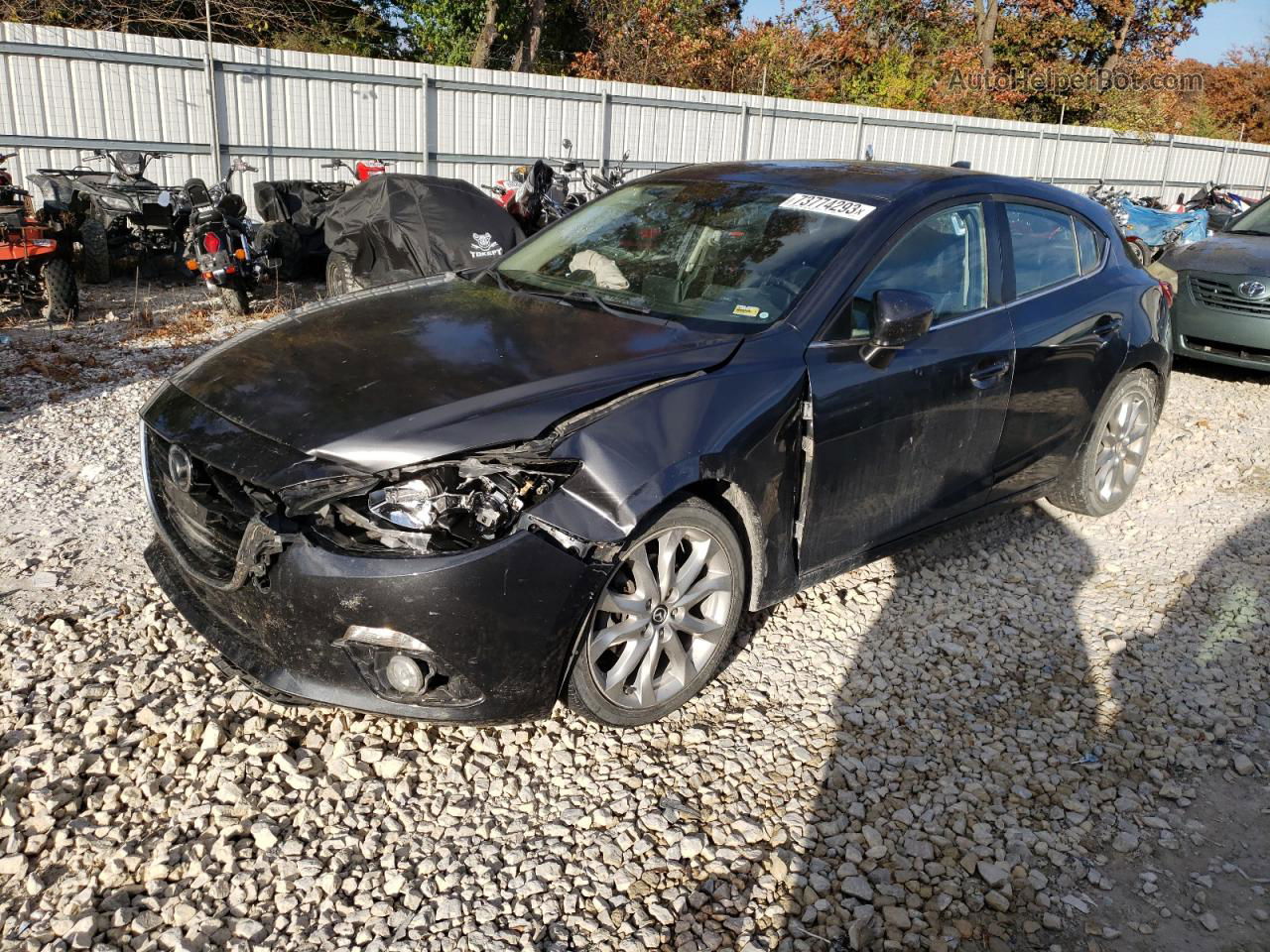 2015 Mazda 3 Touring Gray vin: JM1BM1L30F1243089