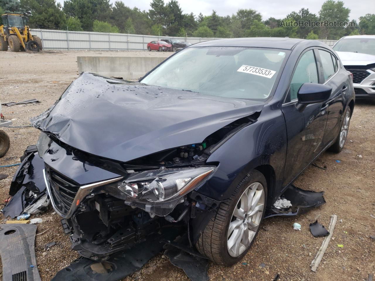 2015 Mazda 3 Touring Blue vin: JM1BM1L30F1256747