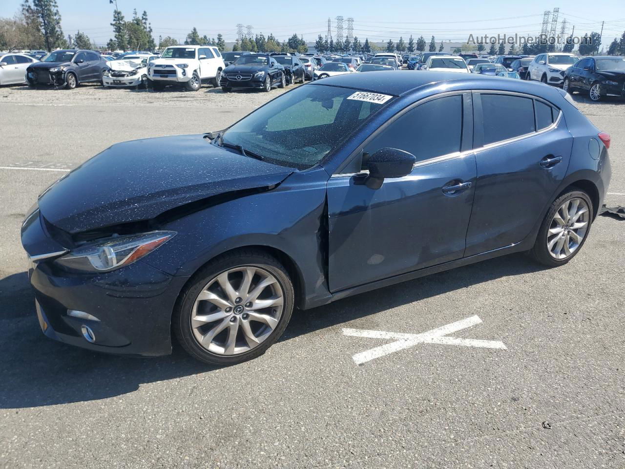 2014 Mazda 3 Touring Blue vin: JM1BM1L31E1162990