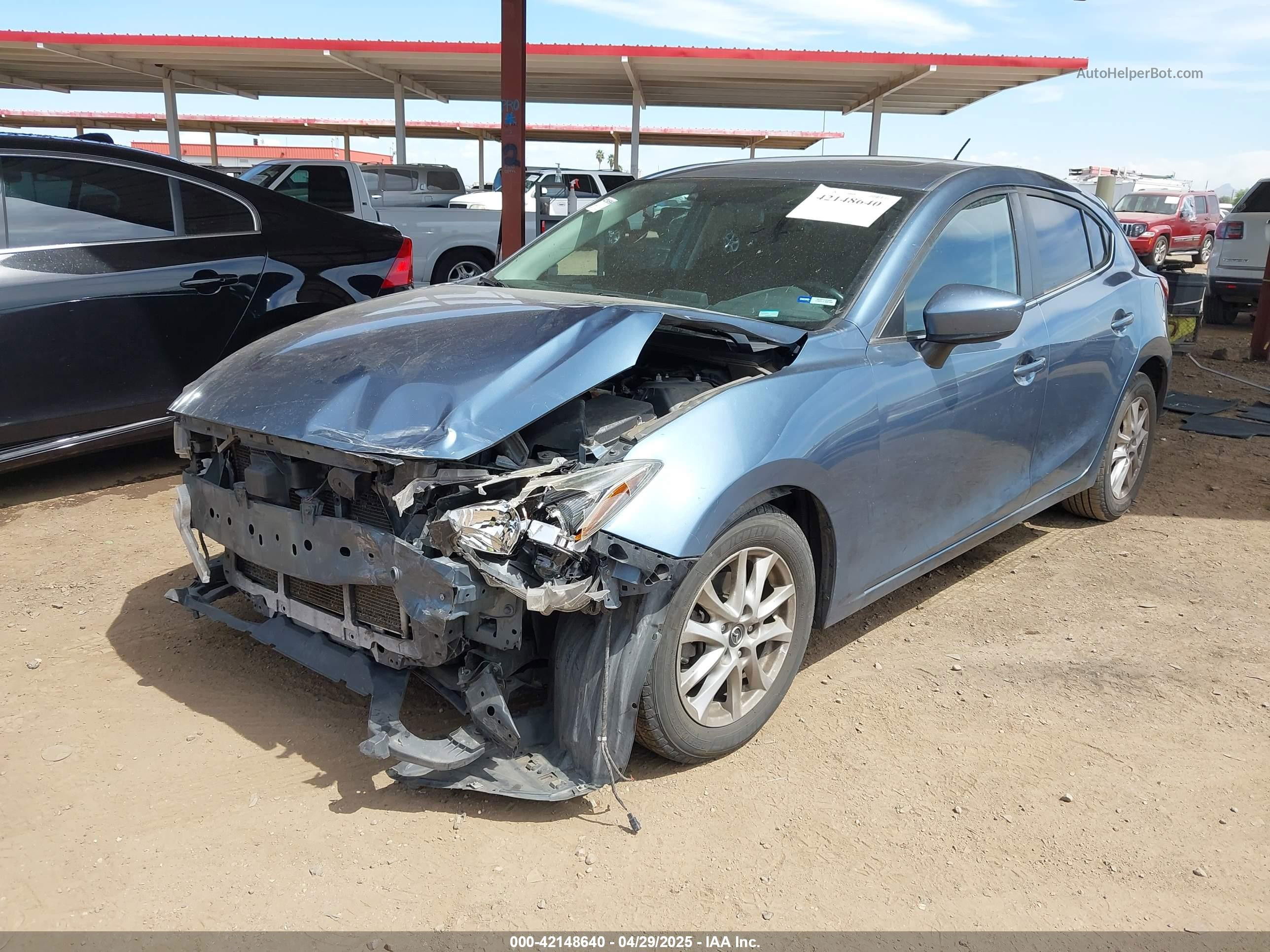2014 Mazda Mazda3 I Touring Light Blue vin: JM1BM1L71E1151538
