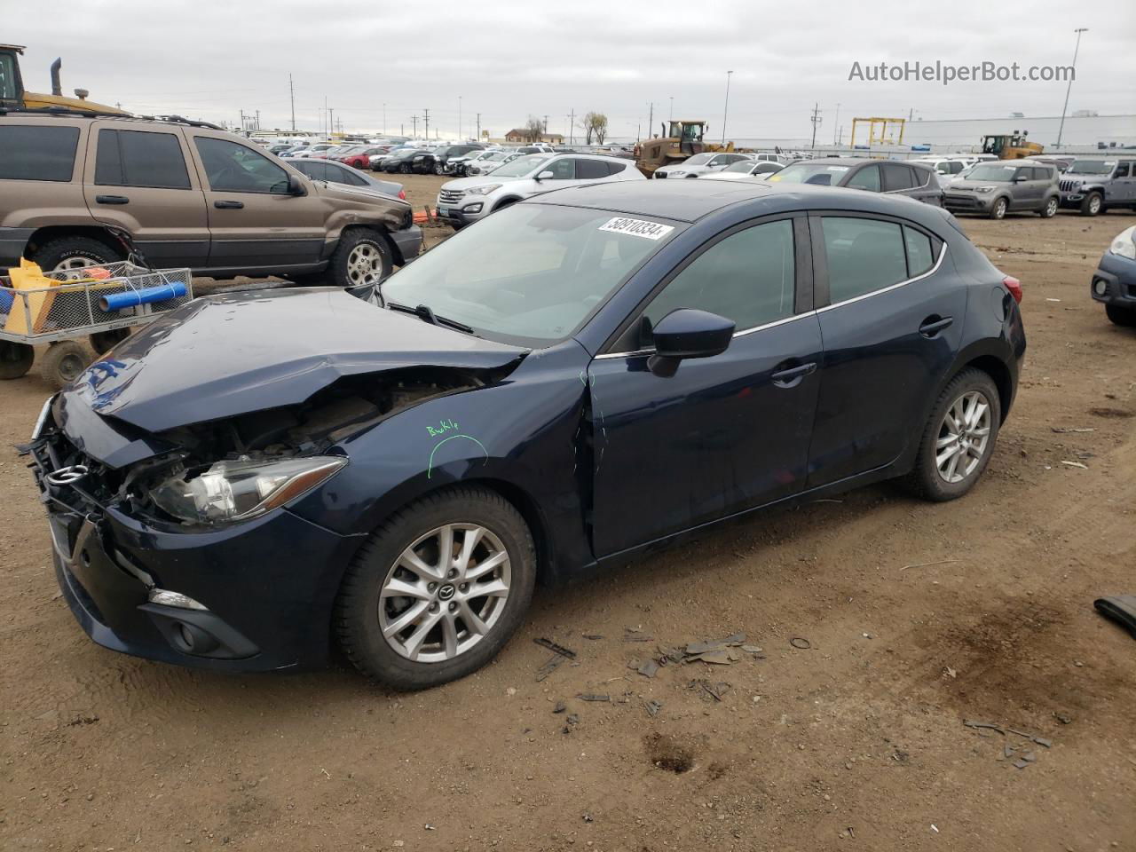 2015 Mazda 3 Touring Blue vin: JM1BM1L77F1219746