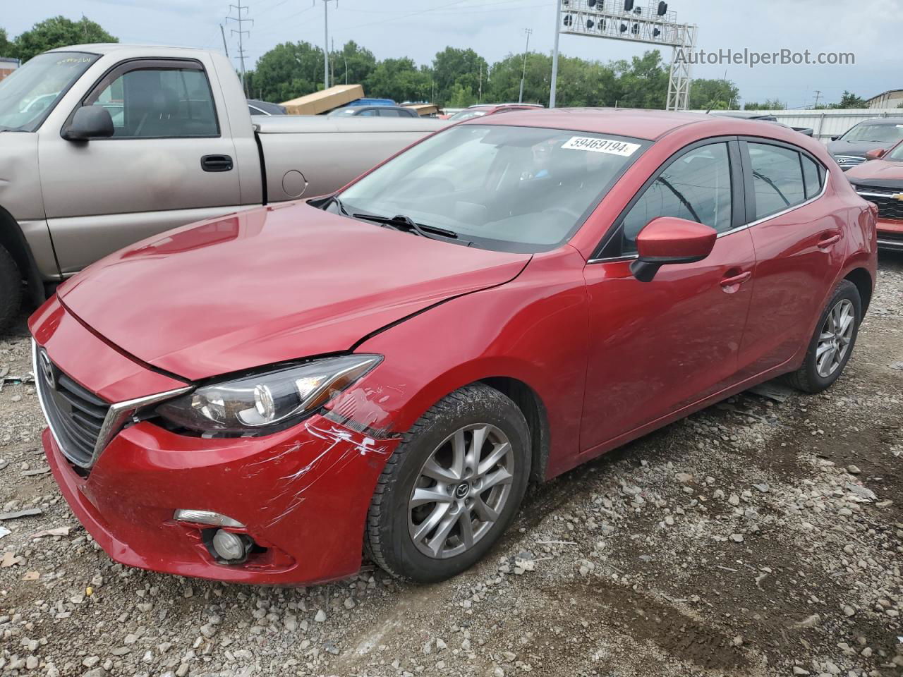 2015 Mazda 3 Touring Красный vin: JM1BM1L77F1274326