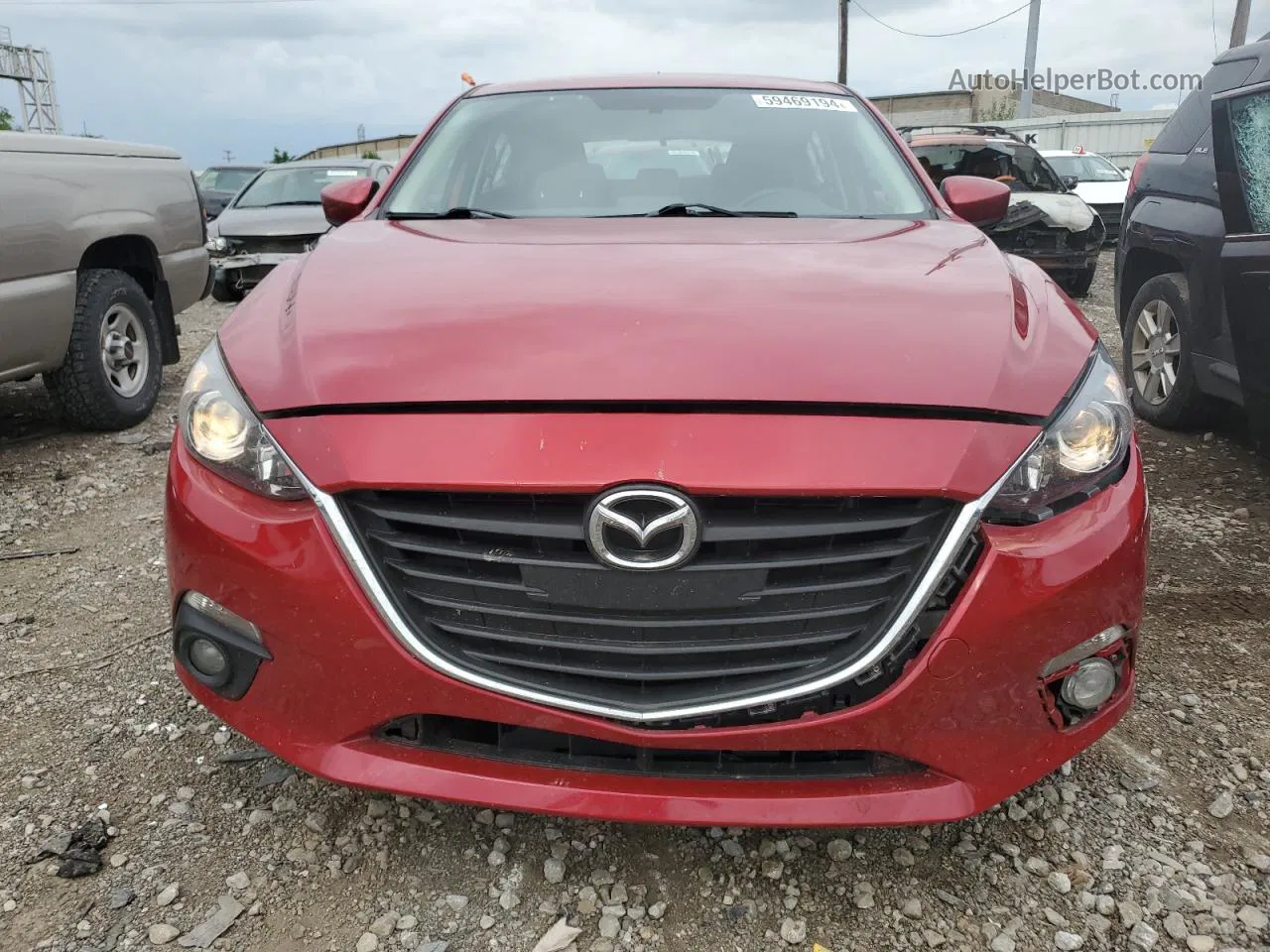 2015 Mazda 3 Touring Красный vin: JM1BM1L77F1274326